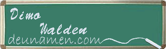 Dimo Walden Visitenkarte